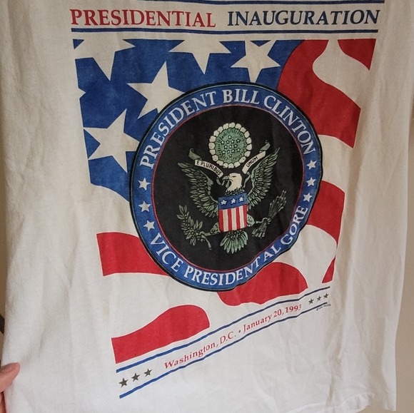 Vintage 1993 Bill Clinto Inauguration tshirt - Picture 2 of 7